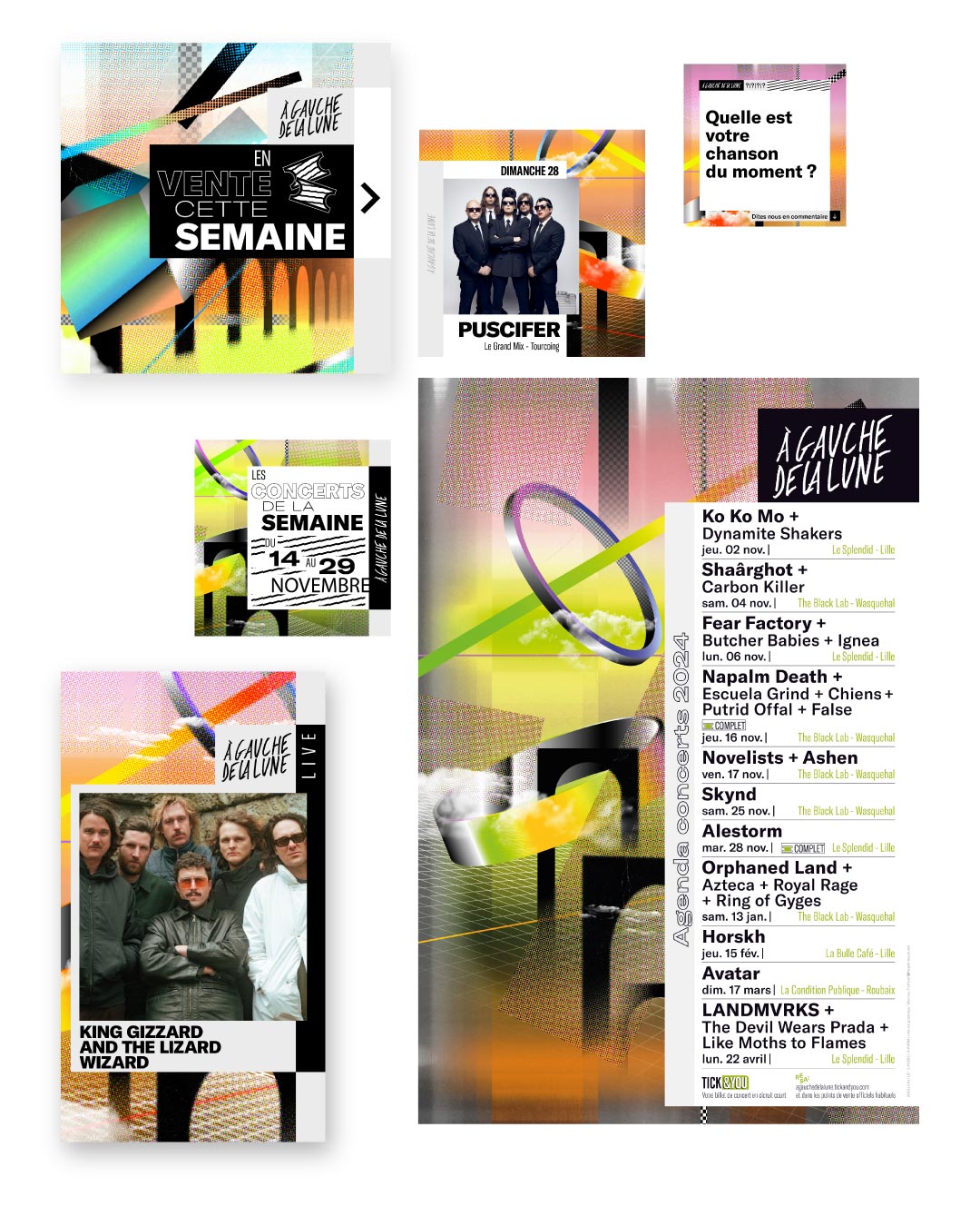 Identité visuelle À Gauche de la lune saison 2024