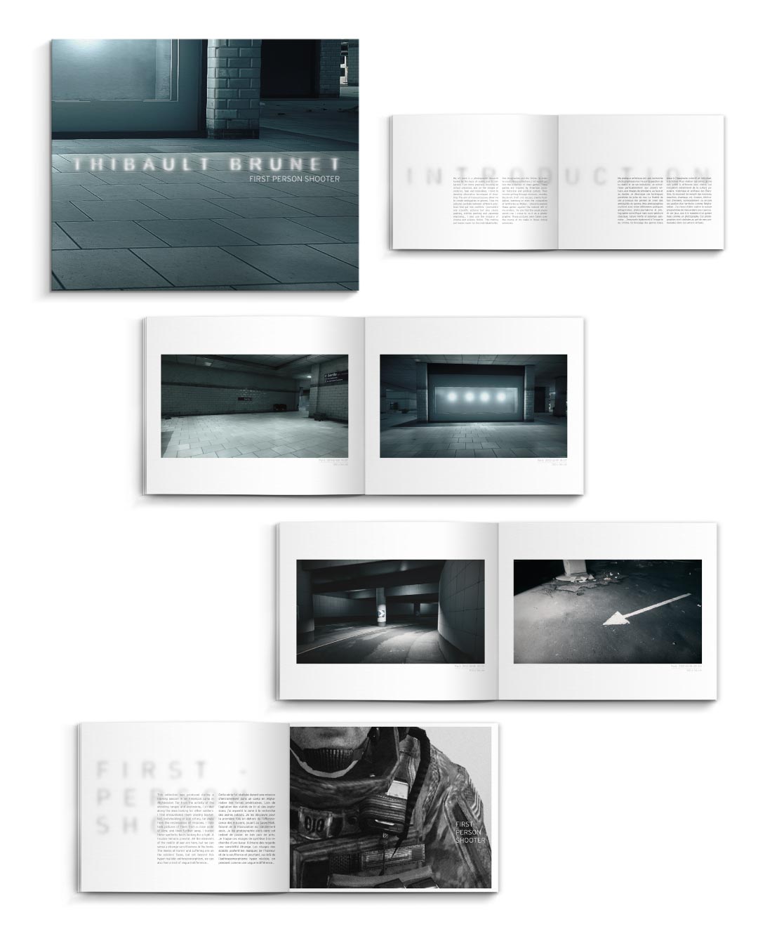 Langage graphique et maquette Livre Aftermath - Thibault Brunet