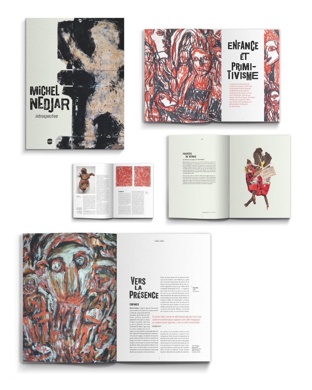 D.A. et maquette livre Michel Nedjar - LaM 2017